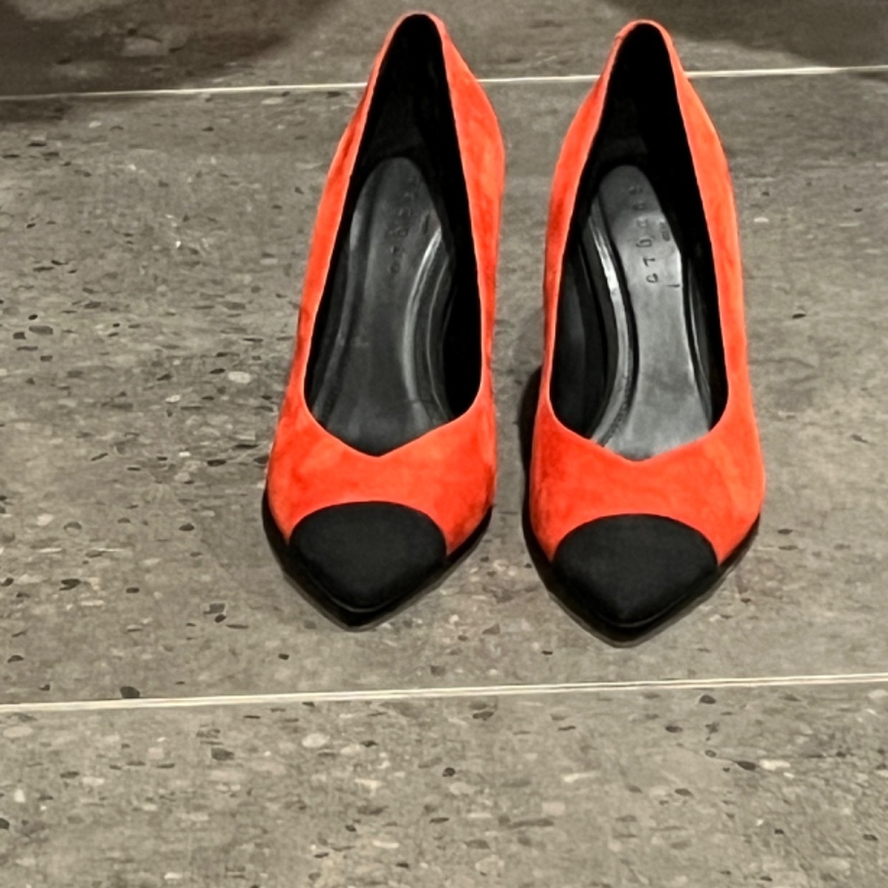 Sandro Orange and Black Heels - Picture 4 of 14